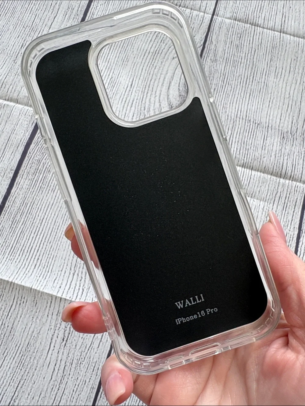Walli Animal Print iPhone 16 Pro Clear Protective Case-Shadow Leopard Magnetic